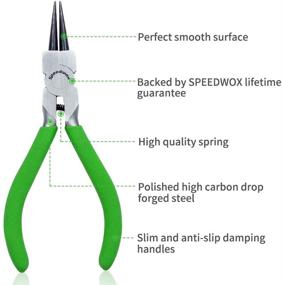 img 3 attached to 🔧 SPEEDWOX Mini Round Nose Pliers for Jewelry Making - 4-1/2 Inches, Extra Thin Tapered Jaw, Small Wire Looping Pliers, Micro Fine Pliers, Precision Hand Tools for Professional Beading, Hobby Work, Craft DIY