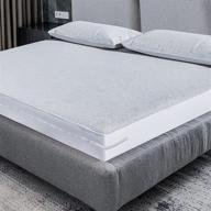 💤 full size zippered mattress encasement with soft cotton terry surface, noiseless zipper, breathable & waterproof - mattress protector for enhanced sleep experience logo