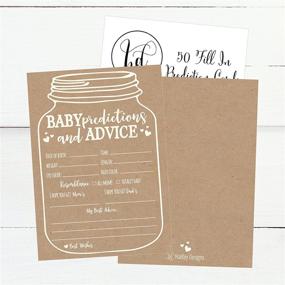 img 1 attached to 🍼 50 Mason Jar Advice and Prediction Cards for Baby Shower Game: A Special Keepsake for New Parents and Welcoming Baby, Perfect for Girls or Boys - Fun and Memorable Gender Neutral Shower Party Favors