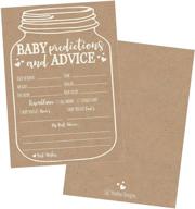 🍼 50 mason jar advice and prediction cards for baby shower game: a special keepsake for new parents and welcoming baby, perfect for girls or boys - fun and memorable gender neutral shower party favors logo