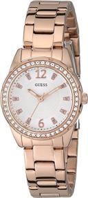 img 3 attached to ⌚ Stylish GUESS Women's Petite Rose Gold-Tone Bracelet Watch: Elegance Meets Function