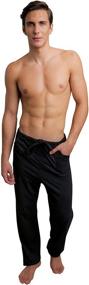 img 4 attached to 👖 Cottonique Men's Drawstring Lounge Pants - Clothing for Men's Sleep and Lounge
