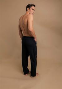 img 2 attached to 👖 Cottonique Men's Drawstring Lounge Pants - Clothing for Men's Sleep and Lounge