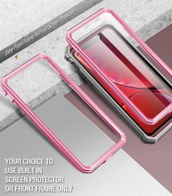 img 1 attached to Poetic Guardian iPhone XR Case: Full-Body Rugged Clear Hybrid Bumper with Built-in-Screen Protector, Pink