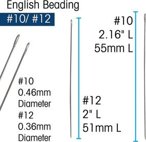 img 1 attached to 🧵 The Beadsmith Bead Embroidery Needles, Size 10 and 12 Assortment, Pack of 4 - European Quality, Perfect for Right Angle Weave and Thread Protection!