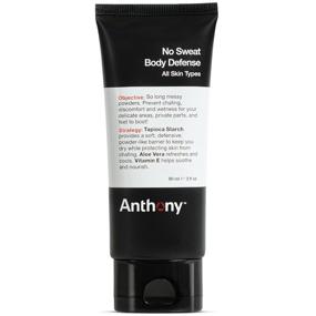 img 3 attached to Anthony No Sweat Body Defense Deodorant for Men – Cream-to-Powder Lotion with Anti-Chafing & Anti-Itch Properties – 3 Fl Oz - Sweat and Body Odor Control