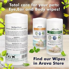 img 3 attached to 🐾 Arava Pet Eye Wipes - Natural and Medicated - 100 Count - Gentle Tear Stain Prevention for Dogs, Cats, Puppies, and Kittens