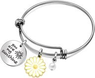 🌼 maxforever women girl's gifts: sunshine daisy pendant bracelet - perfect for wife, girlfriend, mom, daughter, auntie, niece - birthday, valentine's day, thanksgiving, christmas logo