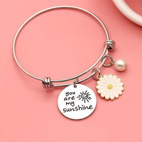 img 1 attached to 🌼 Maxforever Women Girl's Gifts: Sunshine Daisy Pendant Bracelet - Perfect for Wife, Girlfriend, Mom, Daughter, Auntie, Niece - Birthday, Valentine's Day, Thanksgiving, Christmas