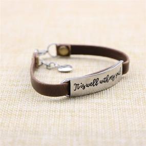 img 2 attached to Vintage Leather Jewelry: Inspirational Birthday Gift Bracelets for Women - UNQJRY Novel Girl's Bracelet