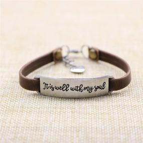 img 3 attached to Vintage Leather Jewelry: Inspirational Birthday Gift Bracelets for Women - UNQJRY Novel Girl's Bracelet