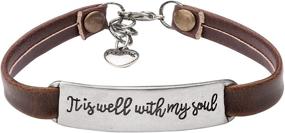 img 4 attached to Vintage Leather Jewelry: Inspirational Birthday Gift Bracelets for Women - UNQJRY Novel Girl's Bracelet