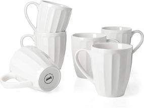 img 4 attached to Sweese 6208 Porcelain Fluted Mugs: Simple Elegance for Your Coffee Moments