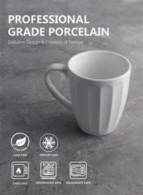 img 2 attached to Sweese 6208 Porcelain Fluted Mugs: Simple Elegance for Your Coffee Moments