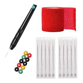 img 4 attached to 💉 ATOMUS Stick Poke Tattoo Kit: Complete with 10pcs Tattoo Needles, Bandage, and Grommets