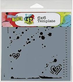 img 1 attached to 🎉 CRAFTERS WORKSHOP TCW6X6-345 Confetti Template - 6x6-Inch Versatile Stencil for Creative Projects