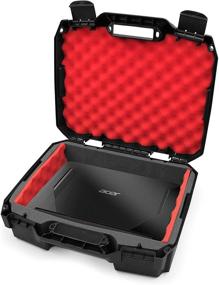 img 4 attached to 🎮 15.6-inch Hard Shell Laptop Case with Shock-Absorbing Interior Foam Protection - Compatible with 15-inch Gaming Laptops and Accessories, for Laptops up to 15" x 10.5" Max