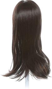 img 3 attached to 🏿 Reborn Wigs Dark Brown Wig for 19 inch Toddler Dolls - Realistic Soft Vertical Long Hair Wig Suitable for 48cm Head Circumference - Ideal for 24"-28" Reborn Toddlers Dolls (Long Dark Brown)