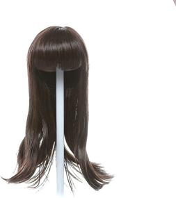 img 2 attached to 🏿 Reborn Wigs Dark Brown Wig for 19 inch Toddler Dolls - Realistic Soft Vertical Long Hair Wig Suitable for 48cm Head Circumference - Ideal for 24"-28" Reborn Toddlers Dolls (Long Dark Brown)