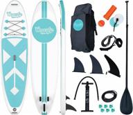 🏄 coasty sports uncharted premium inflatable stand up paddle board: 6" thick, 10'6" long, 32" wide - lightweight, durable with kit and backpack - weight capacity 330 lbs logo