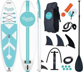 img 4 attached to 🏄 Coasty Sports Uncharted Premium Inflatable Stand Up Paddle Board: 6" Thick, 10'6" Long, 32" Wide - Lightweight, Durable with Kit and Backpack - Weight Capacity 330 lbs