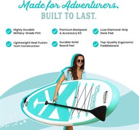 img 3 attached to 🏄 Coasty Sports Uncharted Premium Inflatable Stand Up Paddle Board: 6" Thick, 10'6" Long, 32" Wide - Lightweight, Durable with Kit and Backpack - Weight Capacity 330 lbs