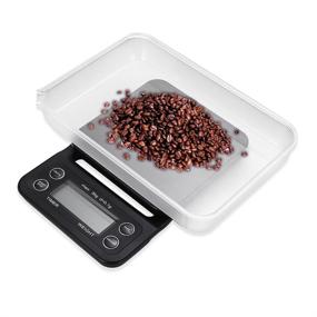 img 3 attached to 📏 YYGJ Coffee Scale with Timer: Precision Digital Kitchen Food Scale for Cooking and Baking - 6.6lb/3kg Capacity, 1g Precision Sensors - Black (Batteries Included)