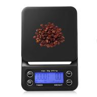 📏 yygj coffee scale with timer: precision digital kitchen food scale for cooking and baking - 6.6lb/3kg capacity, 1g precision sensors - black (batteries included) logo