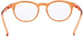 img 1 attached to Stylish Eyekepper Oval Spring Hinges Ladies Reading Glasses: +1.50 Orange Frame Round Reader Eyeglasses for Women