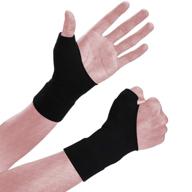 🖐️ relieve thumb arthritis with breathable compression gloves (1 pair) - fingerless wrist support brace with gel hand injury pads for comfortable carpal tunnel relief and pain reduction logo