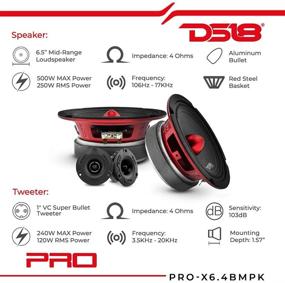 img 3 attached to 🔊 DS18 PRO-X6.4BMPK Mid and High Complete Package: Superior Door Speakers for Car or Truck Stereo Sound System