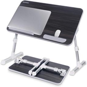 img 4 attached to 🛏️ Adjustable Laptop Bed Stand - Portable Folding Laptop Table with Foldable Legs - Ideal for Sofa, Couch, Floor - Medium Size