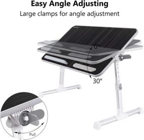 img 2 attached to 🛏️ Adjustable Laptop Bed Stand - Portable Folding Laptop Table with Foldable Legs - Ideal for Sofa, Couch, Floor - Medium Size