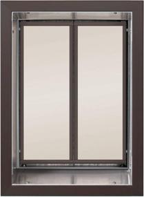 img 4 attached to 🚪 PlexiDor Performance Pet Doors for Dogs and Cats - X-Large Size, Wall-Mount Dog Door with Lock and Key - Bronze