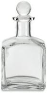 🍾 nakpunar 7 oz clear square glass bottle with glass stopper logo