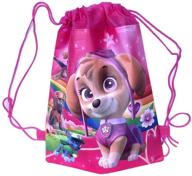 🎒 paw patrol girls' pink everest skye drawstring party bags – 6 pack with gifts – perfect party favors логотип