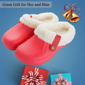 img 1 attached to 🧦 Men's Waterproof Winter Garden Slippers - Outdoor Shoes, Mules & Clogs