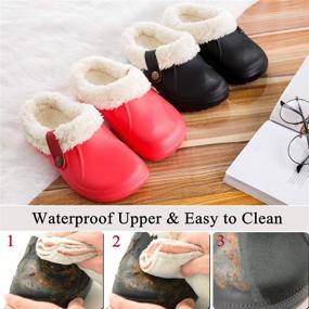 img 3 attached to 🧦 Men's Waterproof Winter Garden Slippers - Outdoor Shoes, Mules & Clogs