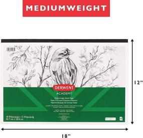 img 2 attached to 📝 Derwent Academy Mediumweight Sketch Paper Pad - 50 Sheets, 18" x 12" (54974)