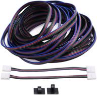 🔌 high-quality rgb cable 33ft 10m 22awg 4 pin led strip extension cable - ideal for 10mm 5050 3528 led strip rgb conductor cord electric wire logo