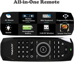 img 2 attached to AuviPal G9 Backlit Air Mouse Remote: Wireless QWERTY Keyboard, 5 Programmable Keys, and Rechargeable Battery for Nvidia Shield, Android TV Box, Kodi, PC, Raspberry Pi, PS4 and more!