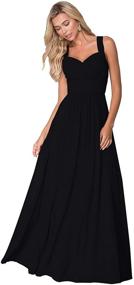 img 2 attached to 👗 Aofur Women's Evening Wedding Maxi Dress Sleeveless Casual Plus Size Summer Long Dress