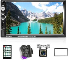 img 4 attached to 🚗 AMPrime 7-дюймовая автомагнитола с Bluetooth, сенсорным экраном, FM-приемником, MP5-плеером, поддержкой Mirror Link для телефона, встроенной камерой заднего вида, управлением с рулевого колеса, пультом дистанционного управления и крепежным комплектом