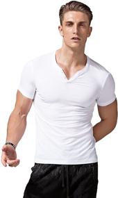 img 2 attached to XShing Sleeve Henley Shirts: 👔 Elevate Your Casual Men's Clothing Style