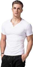 img 3 attached to XShing Sleeve Henley Shirts: 👔 Elevate Your Casual Men's Clothing Style