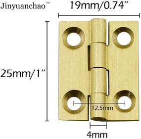 img 2 attached to 🗄️ Solid Brass Butt Hinges for Jewelry Chest Wood Box - Jinyuanchao Mini Cabinet Drawer Hinges, Available in 1/1.5/2.5-Inch Sizes, Pack of 8 (1-Inch)