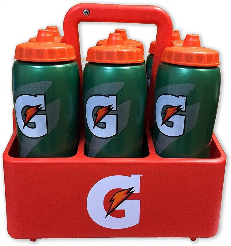 Gatorade Water Bottle Carrier with (6) 32oz Squeeze Bottles