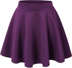 img 4 attached to 👗 Made By Johnny Flared Casual Mini Skater Skirt for Women - Basic, Versatile, and Stretchy XS-3XL Plus Size - Made in USA