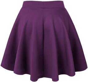 img 3 attached to 👗 Made By Johnny Flared Casual Mini Skater Skirt for Women - Basic, Versatile, and Stretchy XS-3XL Plus Size - Made in USA