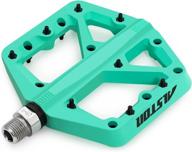 🚲 alston mountain bike pedals: strong, colorful cr-mo cnc machined 9/16&#34; sealed 3 bearing nylon pedal for mtb and road bike logo